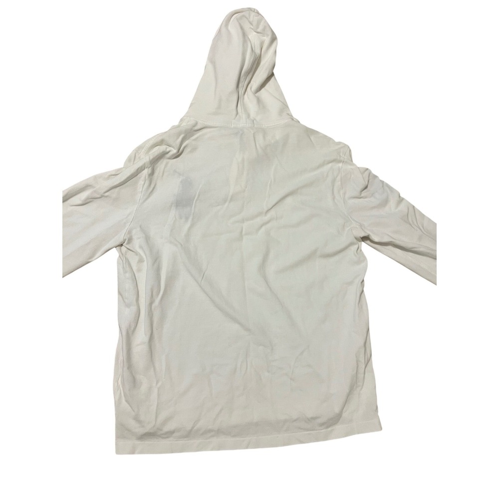 Polo Ralph Lauren Mens White Big Pony Hooded Long Sleeve Pique Shirt Large - Picture 6 of 6